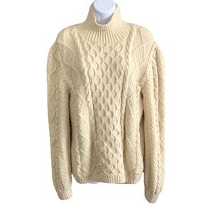 Cable Turtleneck Knit Sweater